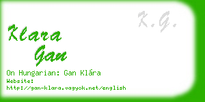 klara gan business card